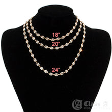 Load image into Gallery viewer, 14K GD PT Lab-Diamond Iced Gucci Inspired Chain Necklace - CH3104