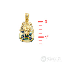 Load image into Gallery viewer, 14K GD PT Iced Mini Egypt Pharaoh Pendant with Rope Chain Hip Hop Rappers Necklace - HC3001