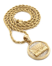 Load image into Gallery viewer, Iced Round Last Supper Pendant with Rope Chain - KC7007