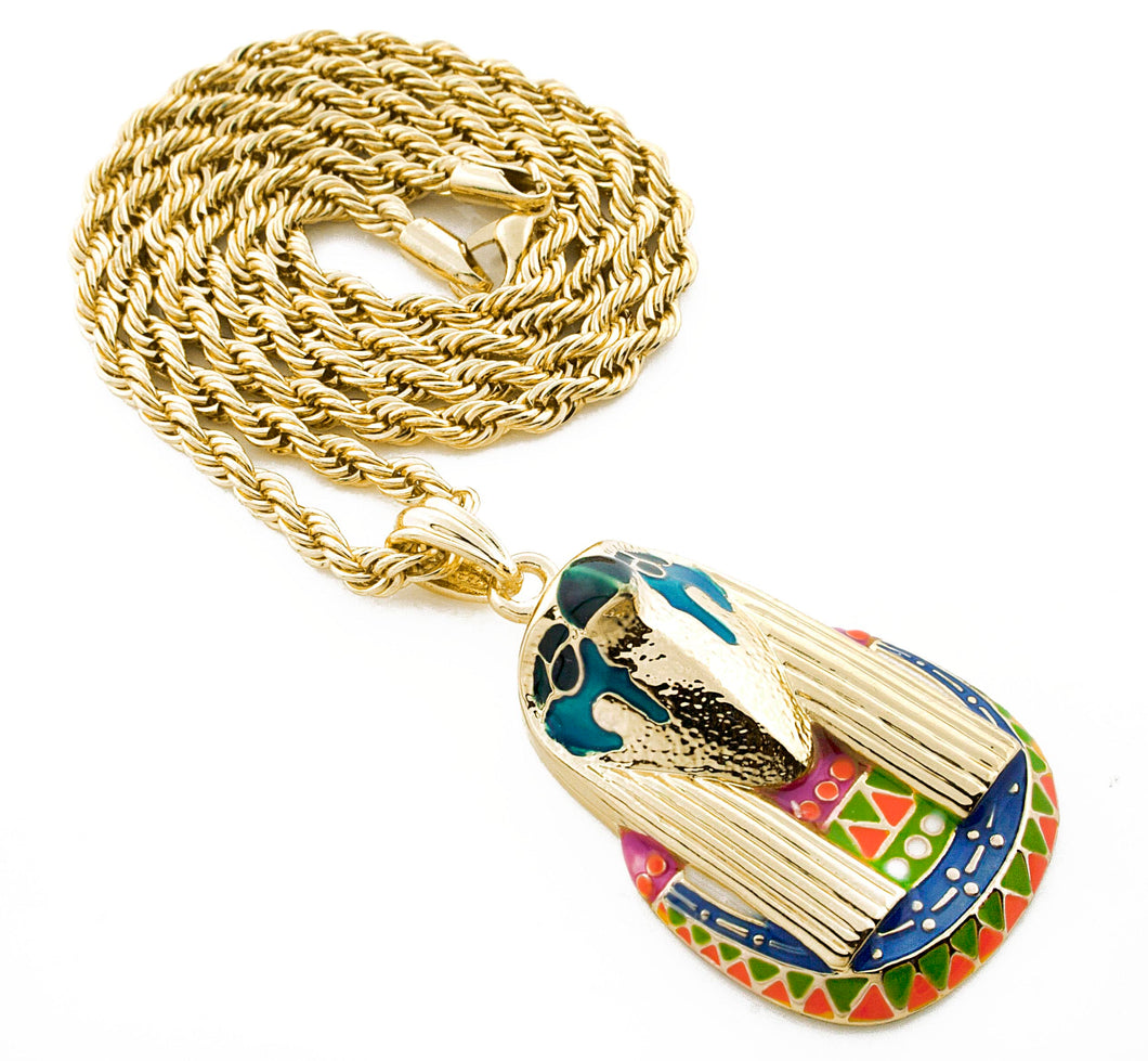Kanye Inspired Vibrant Power Pendant with Rope Chain - KC7073