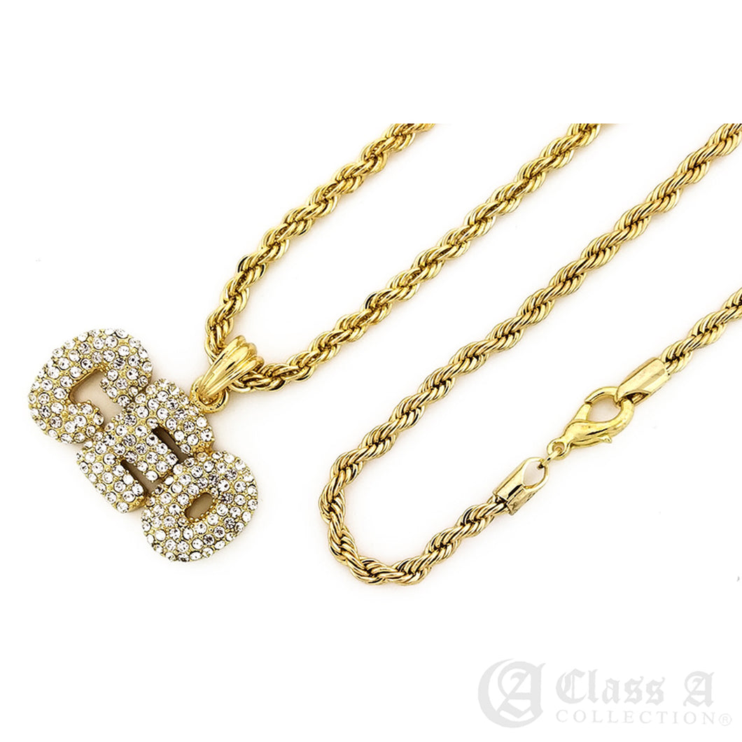Iced CEO Pendant with Rope Chain - KC7524