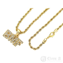 Load image into Gallery viewer, Iced BMF Pendant with Rope Chain - KC7537