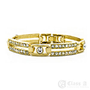 Men's 18K GD PT Iced Lab-Diamond Luxury Hip Hop Fashion Bracelet - KDB513