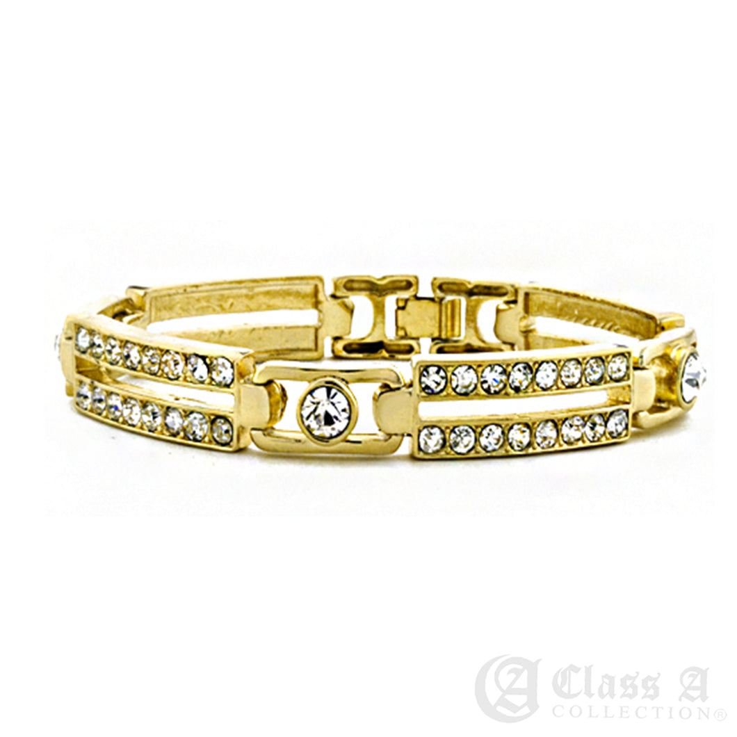 Men's 18K GD PT Iced Lab-Diamond Luxury Hip Hop Fashion Bracelet - KDB513